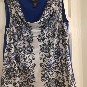 Covington ladies size L cowl neck sleeveless top.
